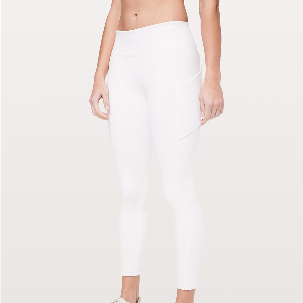 LuluLemon Speed Up Tight White Pocket Leggings